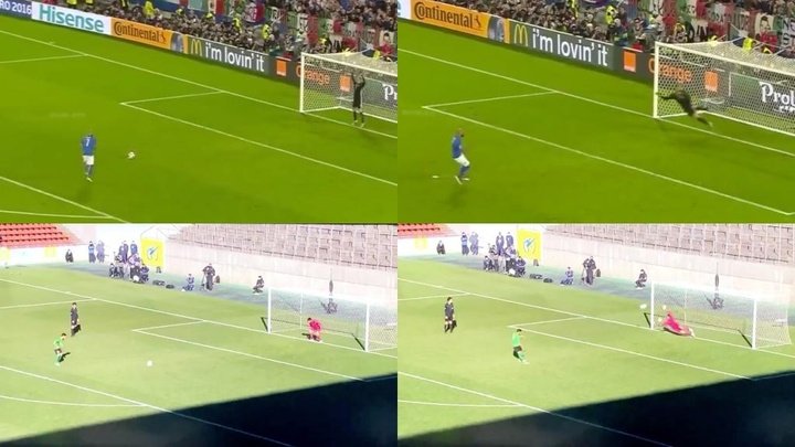 Emuló el penalti de Zaza en la Eurocopa 2016... pero él no lo mandó a las nubes