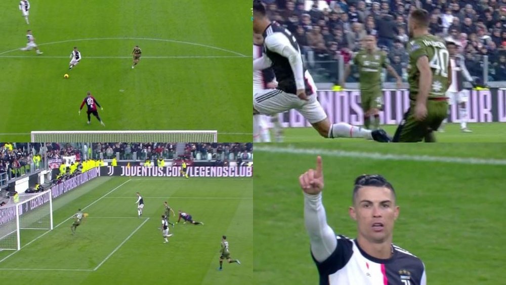 CR7 começa o ano marcando três gols. Captura/Vamos