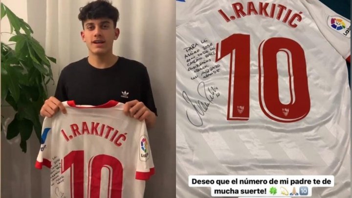 Rakitic sends Reyes' son a shirt with his dad's number