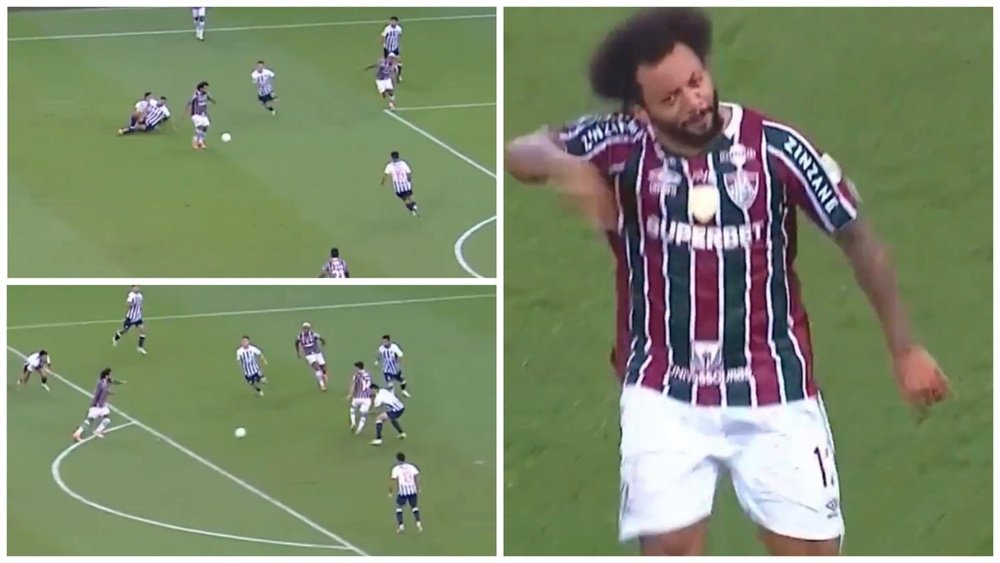 Marcelo, lección número uno: la clase ni se pierde ni se agota. Captura/CopaLibertadores