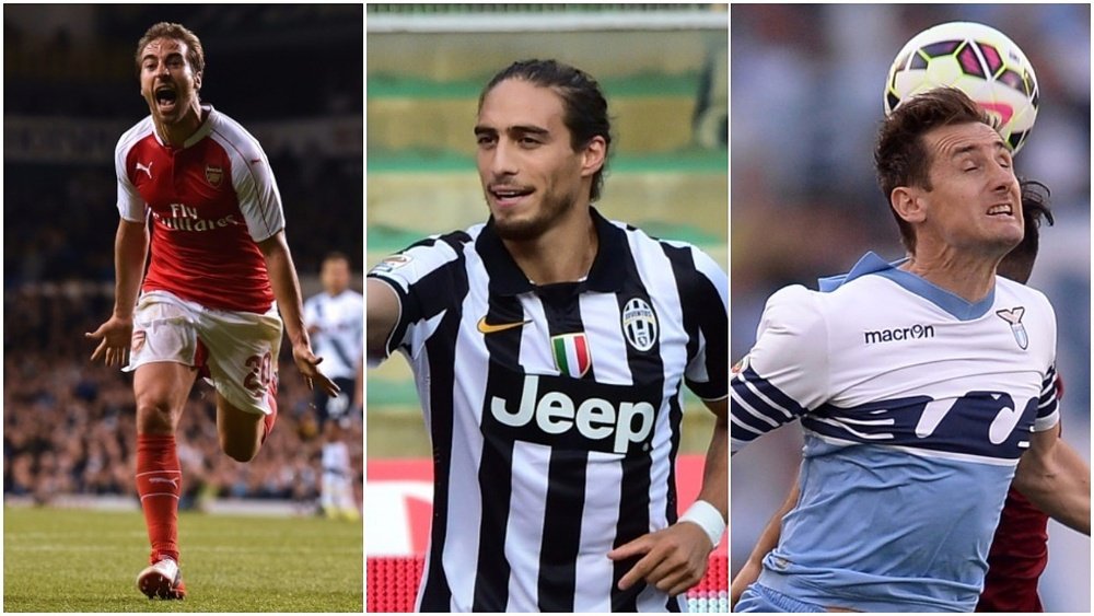 Montaje Martín Cáceres, Flamini, Klose. BeSoccer