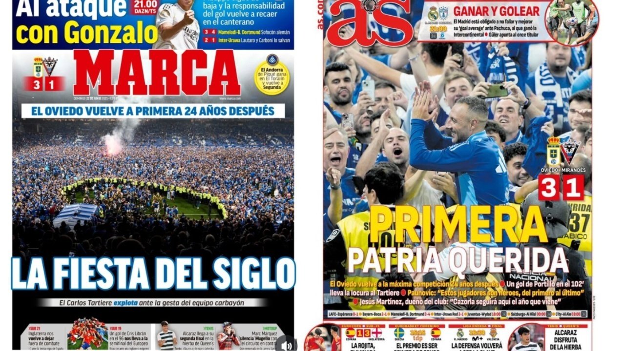 Portadas de la prensa deportiva del 22-06-25. Marca/AS