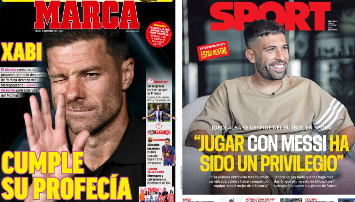 Portadas de la prensa deportiva del 31-10-25