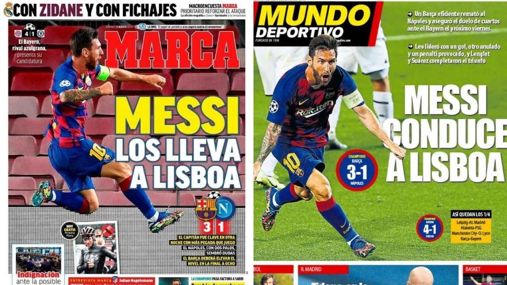 Les Unes des journaux sportifs en Espagne du 09 août. Marca