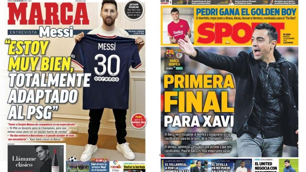 Capas da imprensa esportiva. Marca/Sport