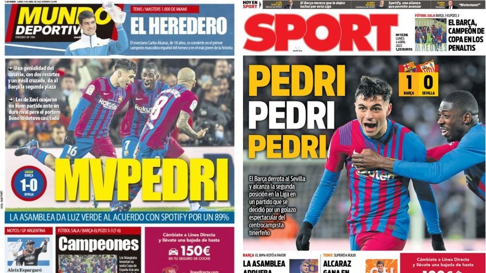 Portadas de la prensa deportiva del 04-04-22.MundoDeportivo/Sport