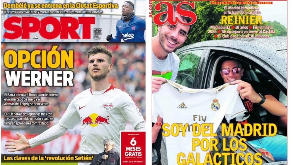 Estas son las portadas de la prensa de hoy. Montaje/Sport/AS