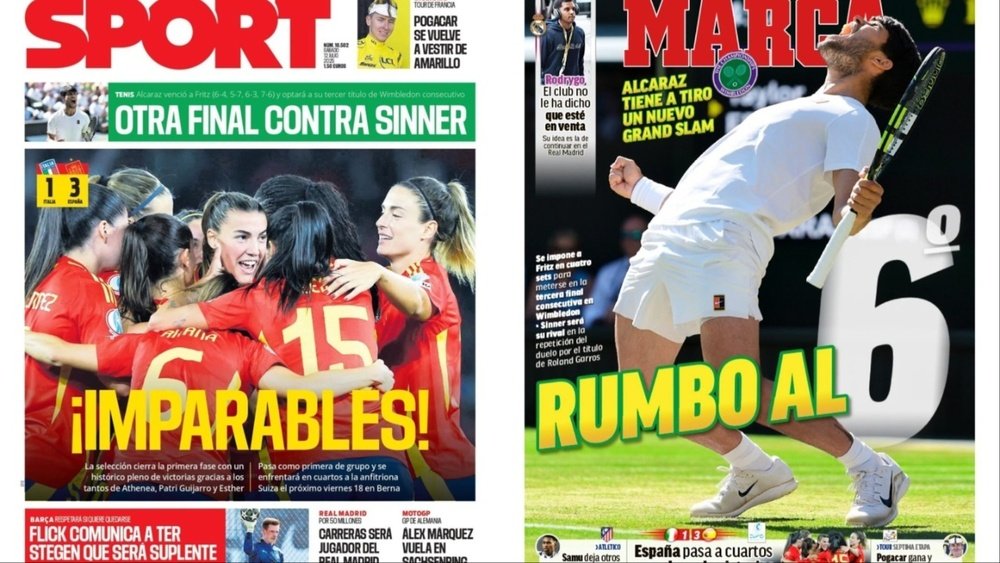 Portadas de la prensa deportiva del 12-07-25. Sport/Marca