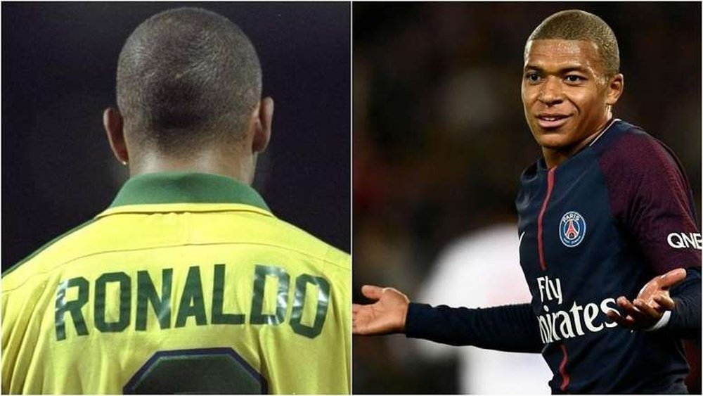Mbappé é comparado a Ronaldo Fenômeno. EFE/AFP