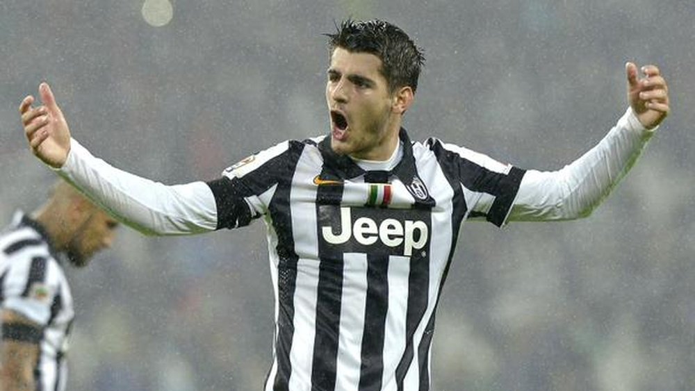 Morata, celebrando un tanto con la Juve. Twitter