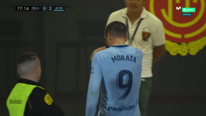 Morata vio las dos amarillas por encararse sin amenazar