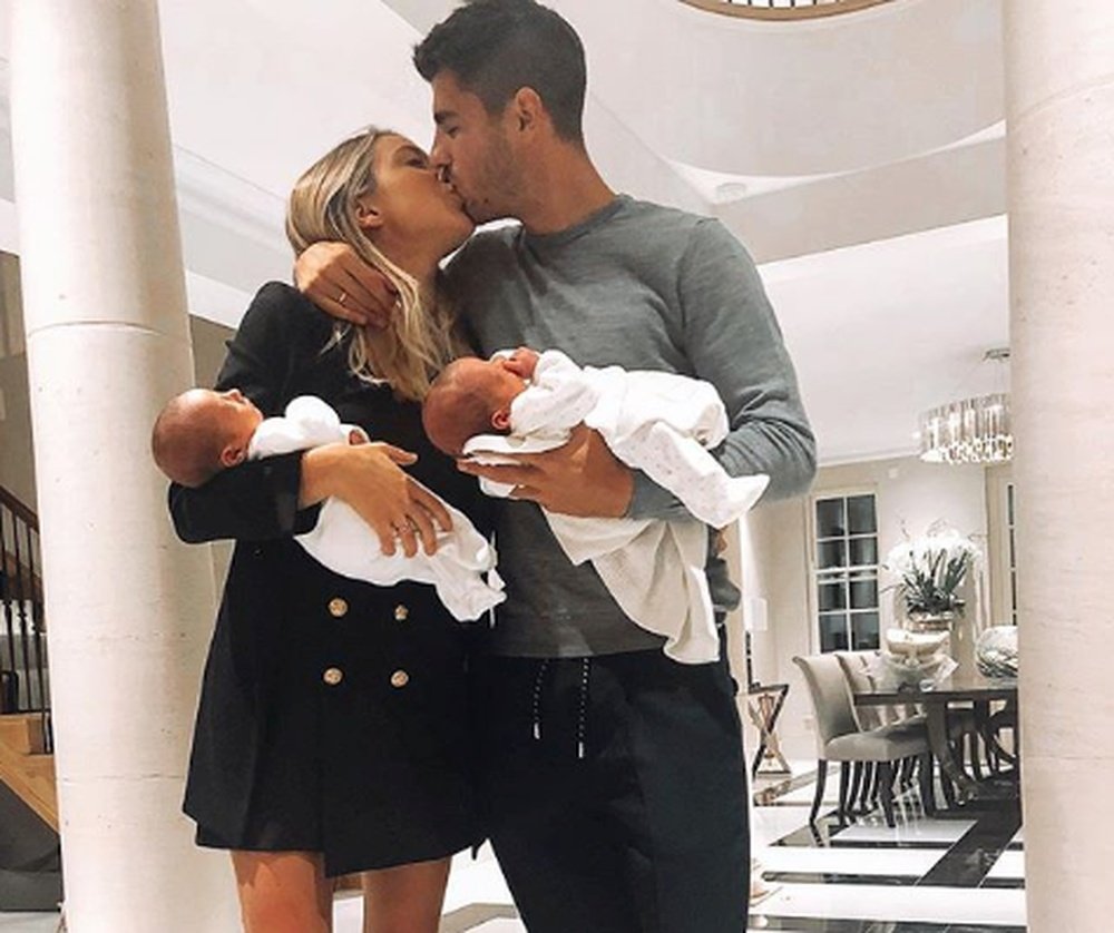 Morata ya puede disfrutar de su mujer y sus hijos en Londres. Instagram
