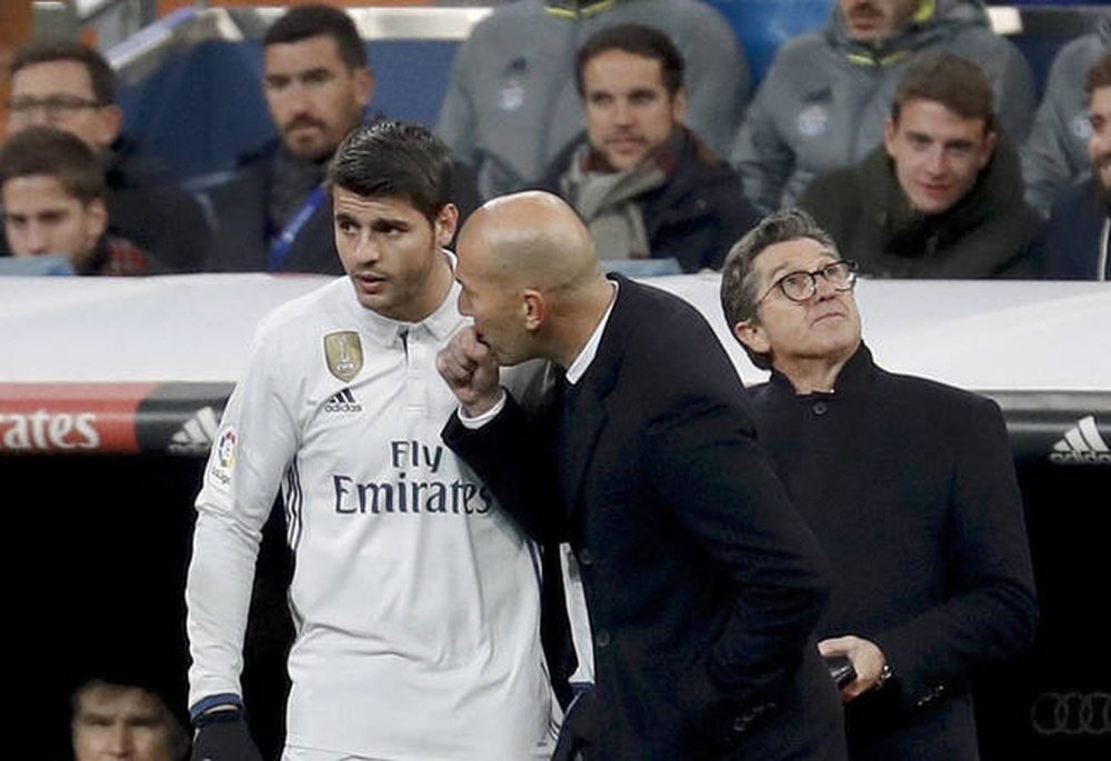 Morata deixa 'recado' a Zidane. EFE