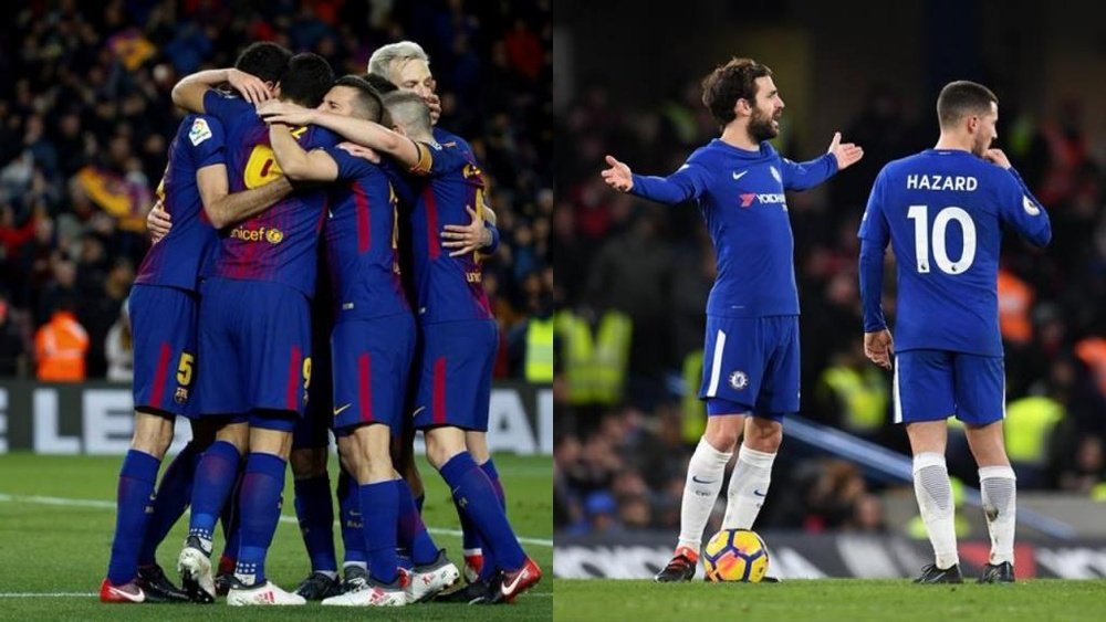 Barcelona and Chelsea are rivals in the Champions League. BeSoccer/EFE