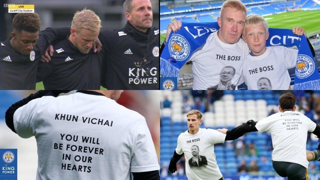 Lágrimas y estremecedor minuto de silencio por el eterno 'Boss' del Leicester