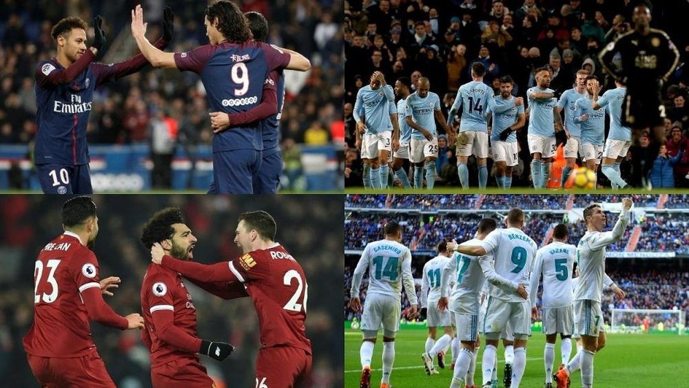 PSG, City, Liverpool y Madrid, los equipos protagonistas. BeSoccer