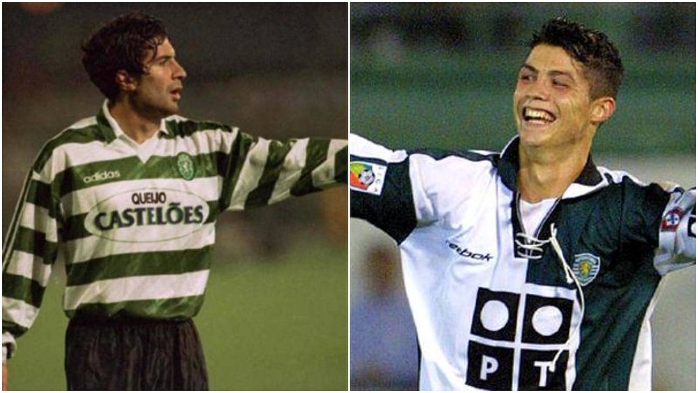 Cristiano Ronaldo y Figo se formaron en el Sporting de Lisboa. BeSoccer