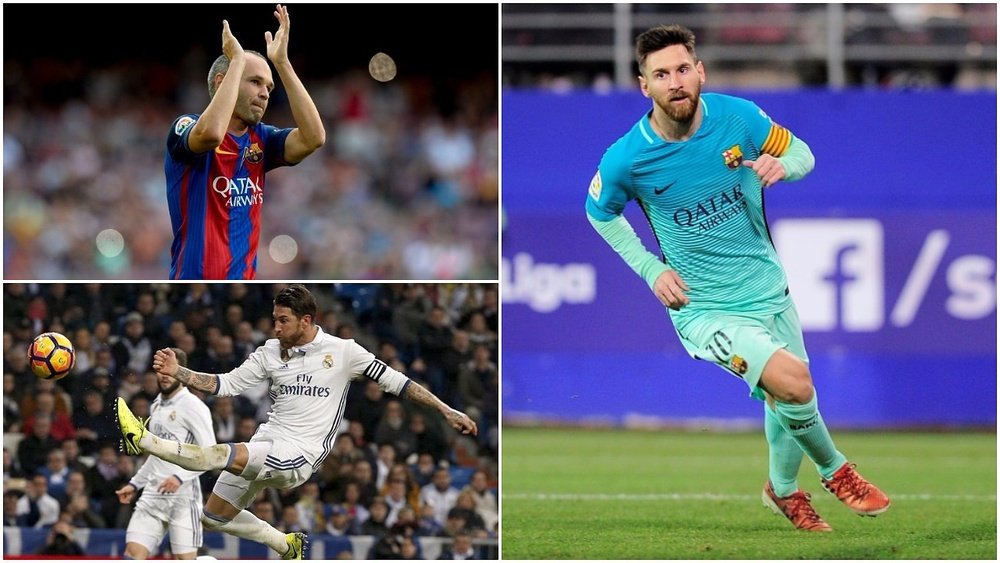 Montage de Messi, Iniesta et Ramos. BeSoccer