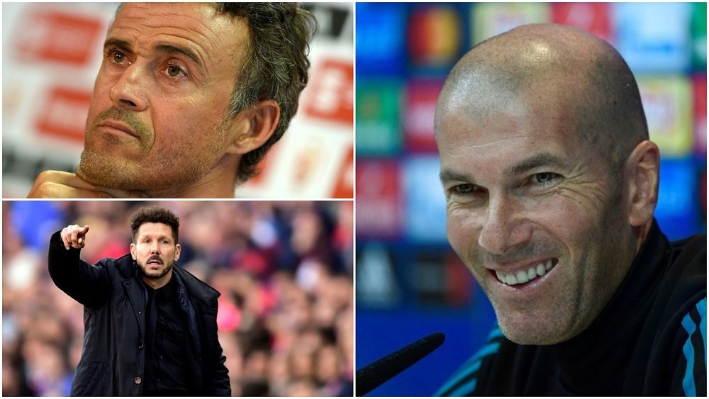 Zidane, Simeone y Luis Enrique, los protagonistas. BeSoccer