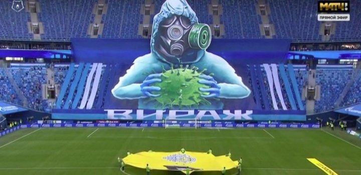 El espectacular mosaico del Zenit contra el COVID-19