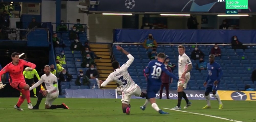 Pulisic and Mount ended RM's resistance to make it 2-0. Screenshot/MovistarLigadeCampeones