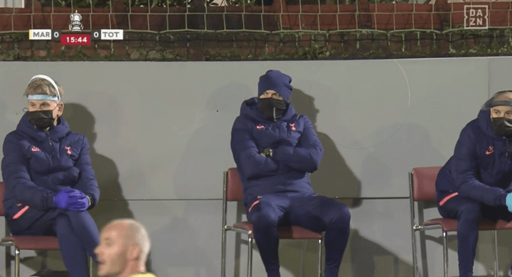 Mourinho sits on chair in FA Cup tie!