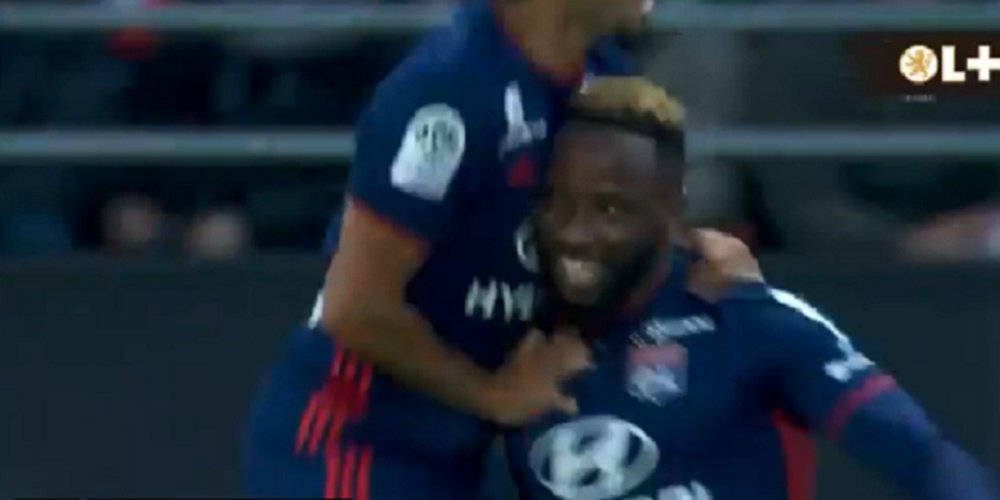 Moussa Dembélé a débloqué son compteur avec Lyon. Capture/OL+