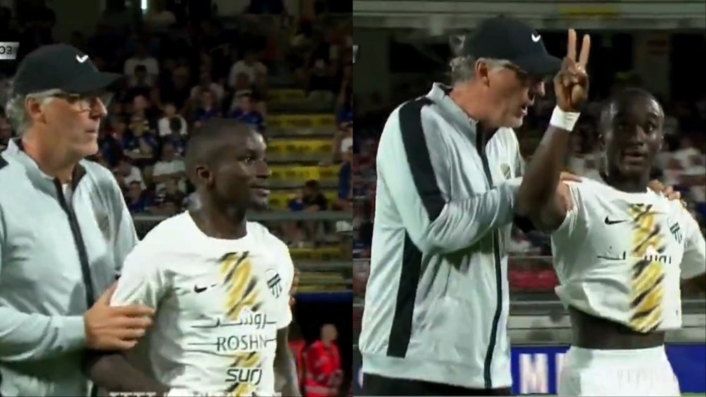 Diaby suffered racist comments on Wednesday in a friendly. Screenshots/stctv
