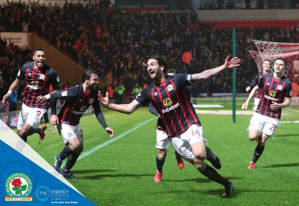 Mulgrew scored the all-important goal for Blackburn. Twitter/Rovers