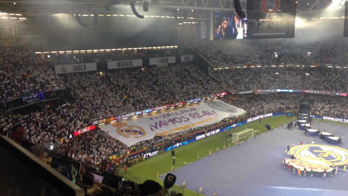 El mosaico madridista lució como nunca en Cardiff. Twitter/CarruselDeportivo