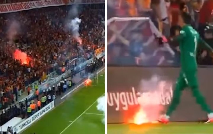 Muslera se encaró con los ultras turcos en la Supercopa