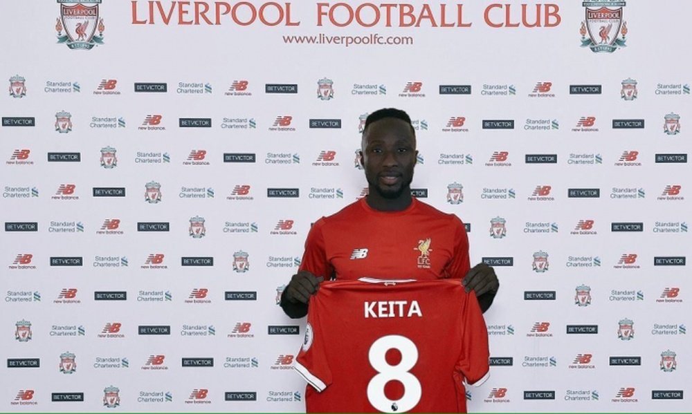 Naby Keita signe à Liverpool. LiverpoolFC