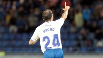 Nacho Martínez celebra el gol que marcó ante el Sporting de Gijón. LaLiga