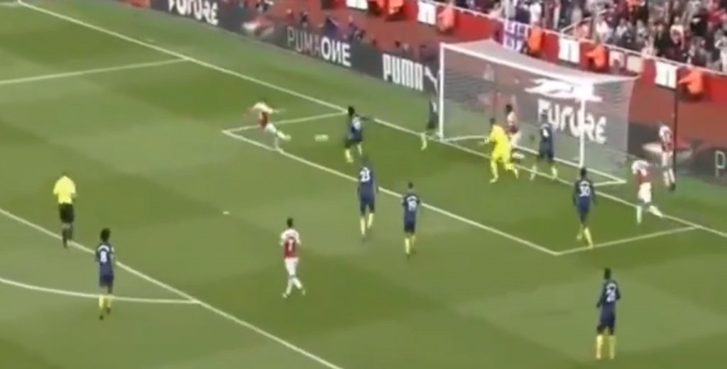 Monreal slotted home the equaliser. Screenshot