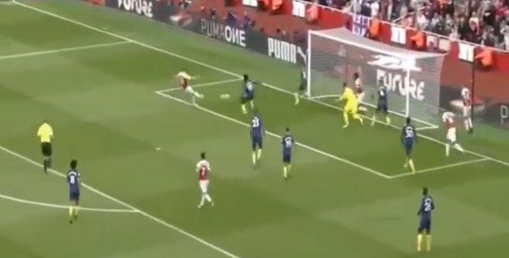 Monreal slotted home the equaliser. Screenshot