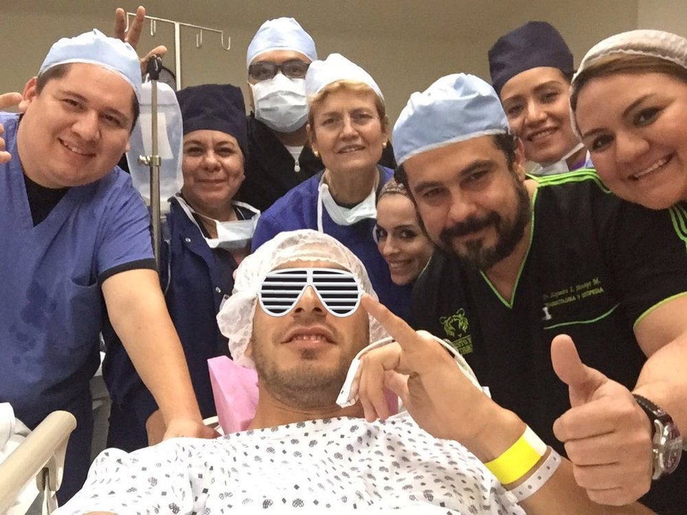 Nahuel Guzmán en la hospital después de la operación. Twitter/PatonGuzman