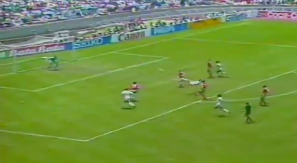 Negrete's scissor kick was recently voted the best ever World Cup goal. Screenshot
