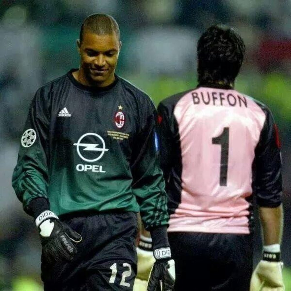 Nelso Dida playing a game for AC Milan. Twitter