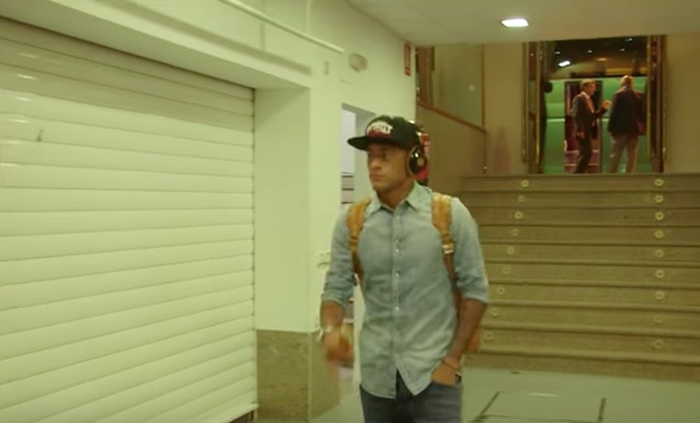 Neymar lors de son arrivée au stade. FCBarcelona