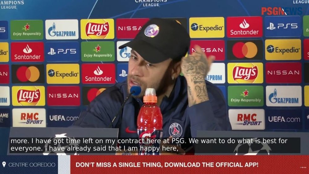 Neymar clarified that he is very happy in the French capital. Captura/PSG