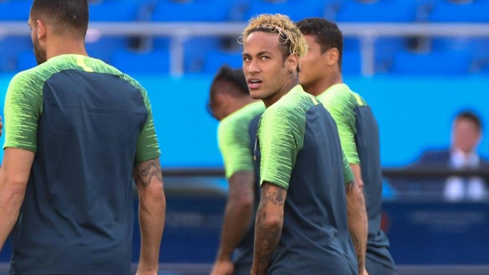 Neymar's new 'do was mocked by Cantona. AFP