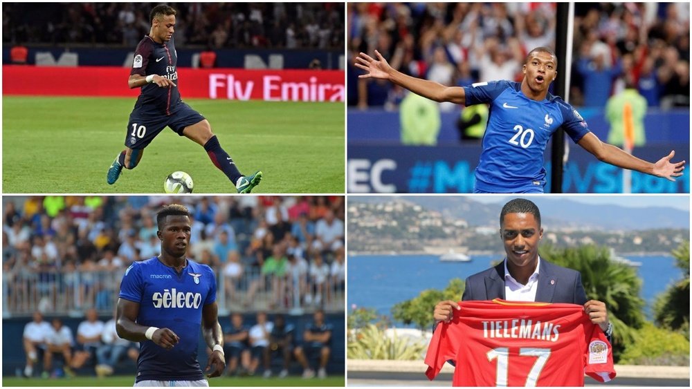Neymar, Mbappé, Keita y Tielemans son los cuatro fichajes más caros de la Ligue 1. BeSoccer