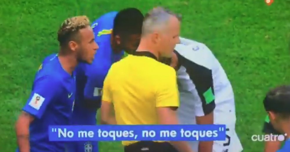 Neymar se desesperó con Kuipers. Captura/Cuatro