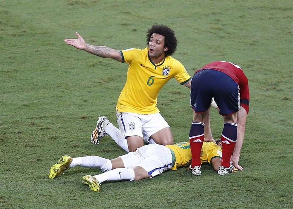 Na época, as imagens de dor de Neymar não deixaram nenhum adepto indiferente. EFE