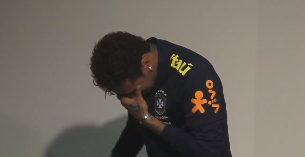 Neymar très ému après le match Japon-Brasil. ESPN
