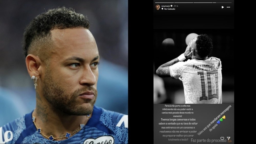 Neymar afirma que sua desconvocação da seleção brasileira foi consensual. Colagem EFE/@NeymarJr