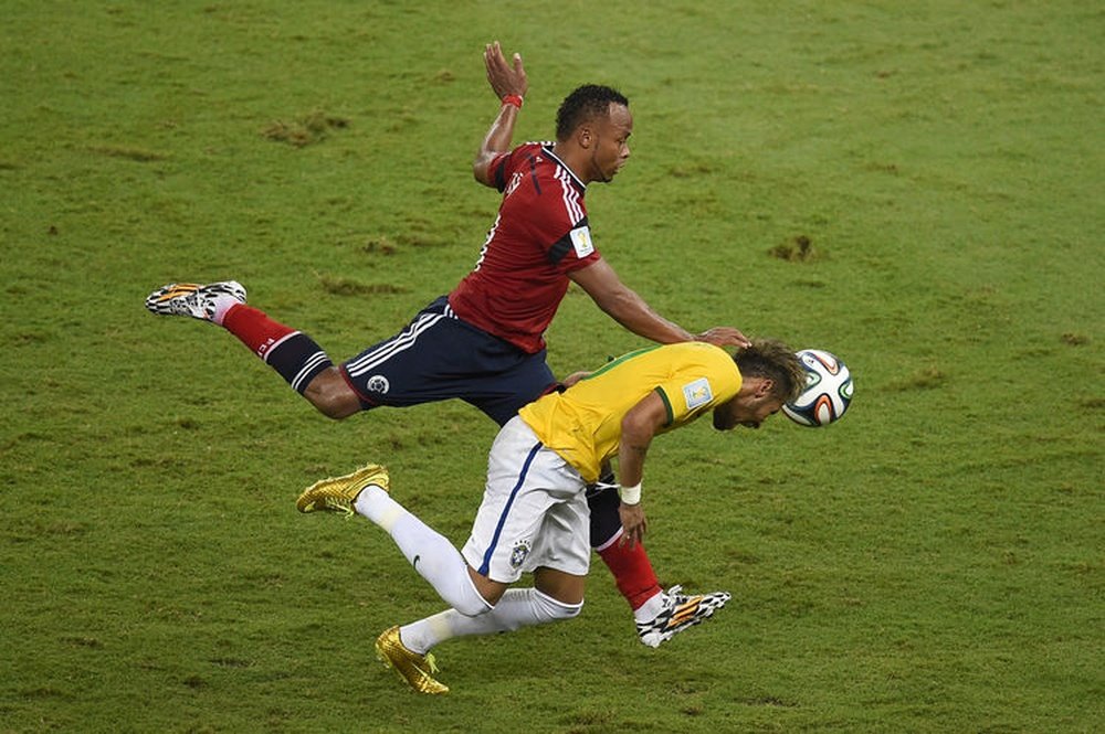 Neymar was ruled out of the latter stages after getting injured by Zuniga. AFP