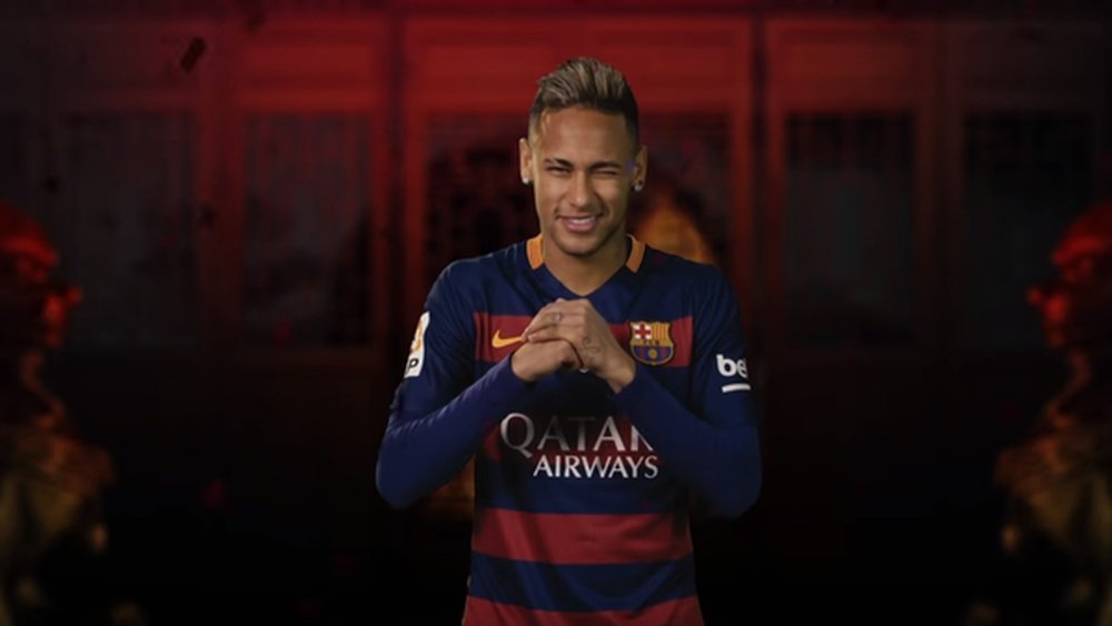 Neymar felicitando el Año Nuevo chino. Twitter