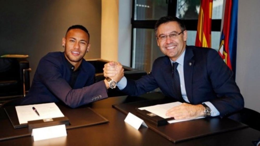 Bartomeu a confirmé que le Barça avait tenté de signer Neymar. AFP