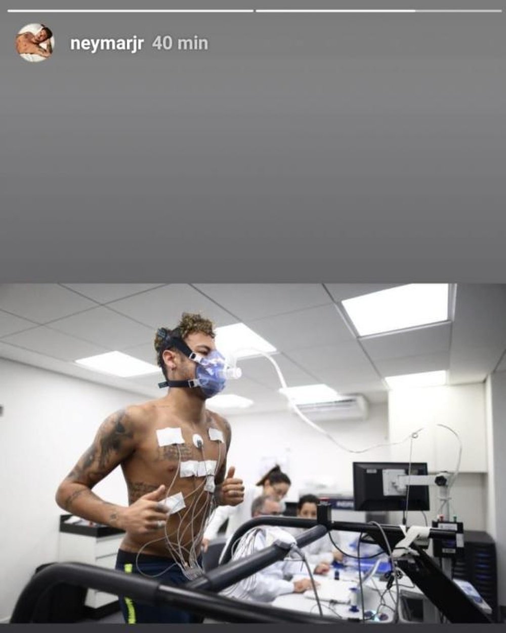 Neymar pasó las pruebas médicas. Neymar/Instagram
